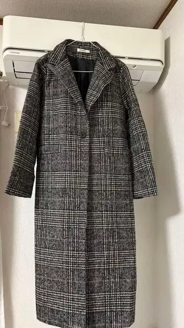 COCOMOMO 체크 무늬 롱 코트