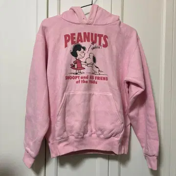 빈티지 피넛 스누피 후드티 핑크 구제 의류 후디