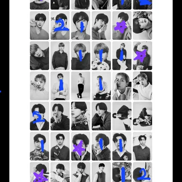 방탄 모노크롬 미니포카