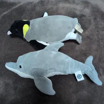 펭귄, 돌고래 봉제 인형 2개 세트