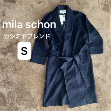 [ 새상품 ] 밀라 쇤 신사, 캐시미어 혼방, 가운, S, 네이비
