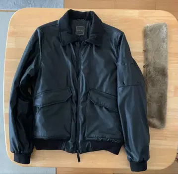 미착용 MA-1 플라이트 자켓 M 사이즈 합성 피혁 블랙