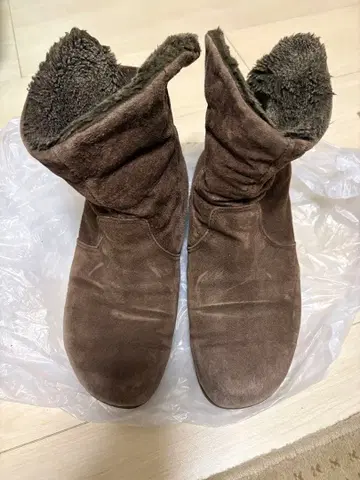 [일본제] 아틀리에 ICE MAN 브라운 퍼 숏부츠 24.0cm