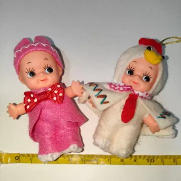 10cm 큐피 소프트 비닐 인형 2개 세트 의류 핸드메이드