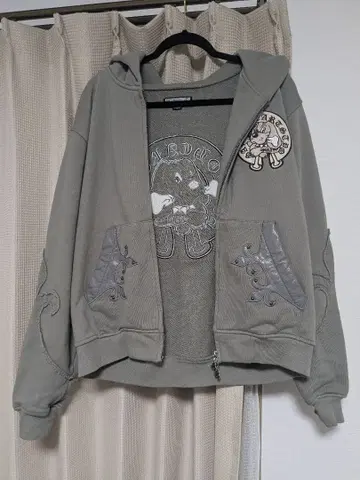 GALFY ] 백합 문양 후드티 / [ 갈피 ] 로고 더블 지퍼 후드티