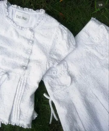 Tie.Me pleated cargo floral skirt white