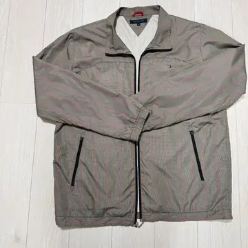 타미힐피거 그레이 체크 무늬 자켓