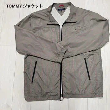 타미힐피거 그레이 체크 무늬 자켓