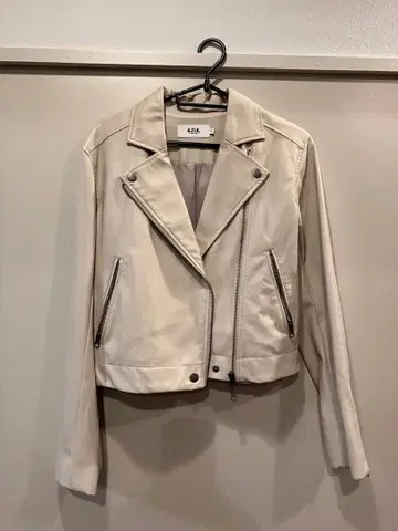 AZUL 가죽 재킷 인조 가죽 아이보리 S 사이즈