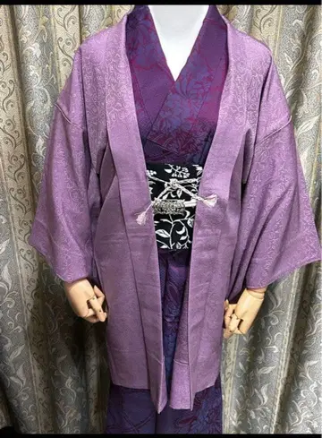 기모노 겉옷 반폭 오비 허리띠 오비 고정 띠 4점 코디 세트