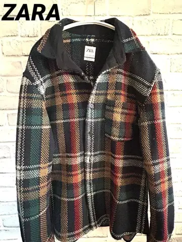 ZARA 체크 무늬 셔츠 자켓