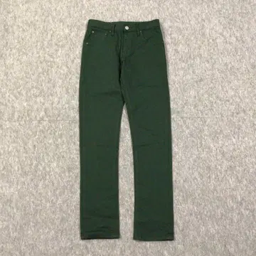 EDWIN 컬러 데님 팬츠 그린 면 26 슬림 여성용
