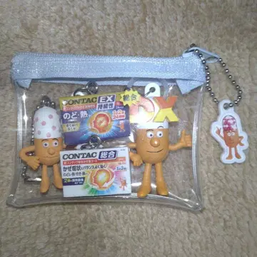 가챠 파우치 네이비 턱