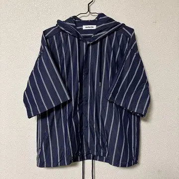 monkey time 후드 부착 스트라이프 셔츠