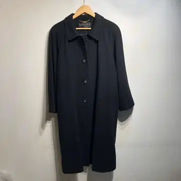 MERANGE 블랙 롱 코트