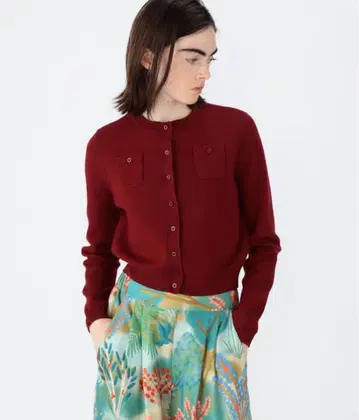 Caban 가디건 보르도 S