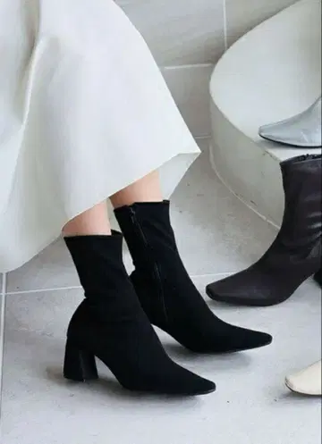 비비안 숏부츠 블랙 스웨이드