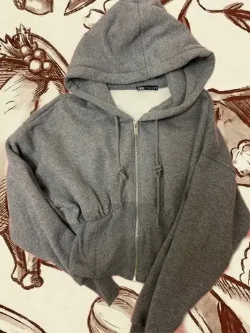 ZARA 그레이 집업 후드티