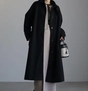 스텐카라 코트/스탠드 카라 롱 코트