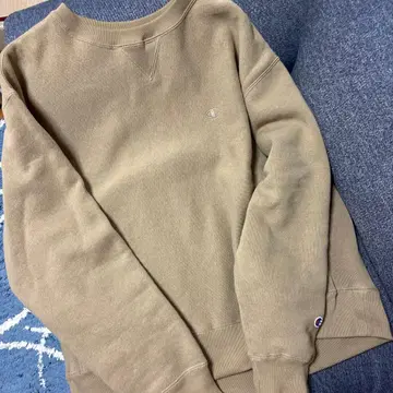 Champion 리버스 위브 맨투맨 M 베이지