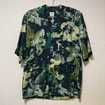 ZARA 자라 남성용 올 패턴 반팔 셔츠