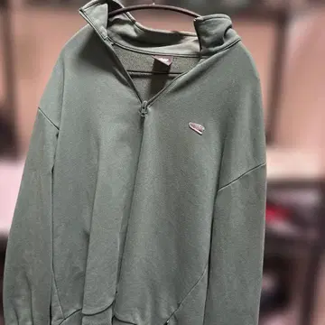 뉴발란스 하프 지퍼 트레이닝복 S 그린