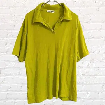 모가 반팔 스키퍼 피케 셔츠 면 100% 일본제 솔리드 컬러 빅 루즈