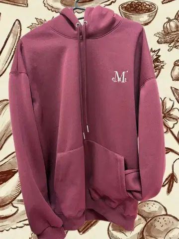 한국eM 퍼플 후드 부착 후드티