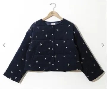 플라워 택 포함 미사용 새상품 포 링 플라워 코트 네이비