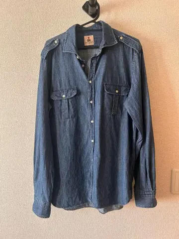 데님 긴팔 셔츠