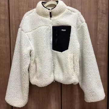 아이보리 플리스 자켓 보아 자켓