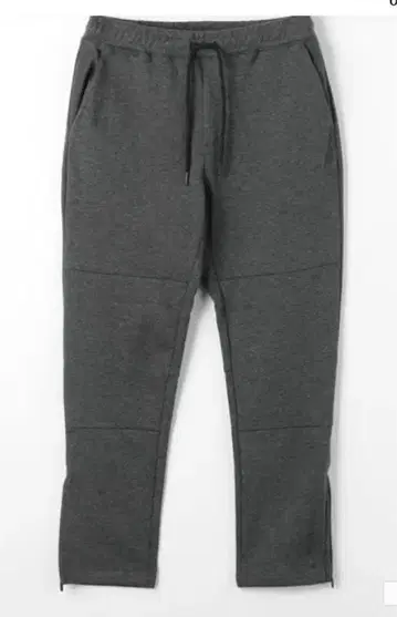 다크 그레이 분또 조거 팬츠 발목 지퍼 포함