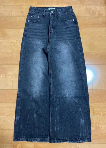 MENES 다크 그레이 와이드 팬츠