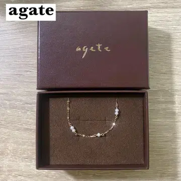 [ agate ] K10 펄 팔찌 골드