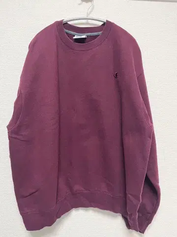 버건디 크루넥 맨투맨