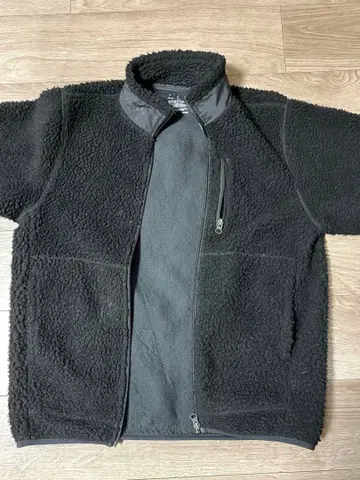 블랙 플리스 자켓 집업