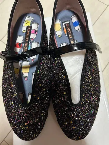 TSUMORI CHISATO 글리터 마우스 플랫슈즈 23.0cm