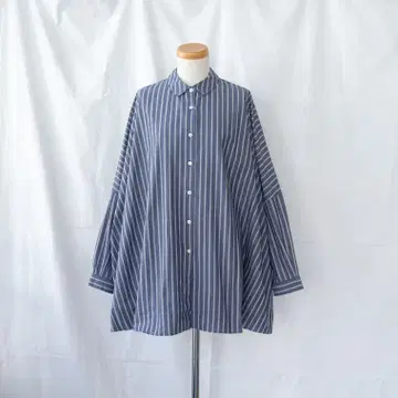 [ 미사용품 ] 스틸에 콩포르 스트라이프 빅 블라우스