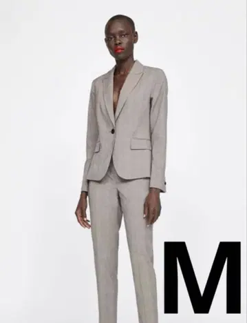 ZARA 체크 무늬 브라운 셋업