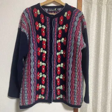 자수 패턴 가디건