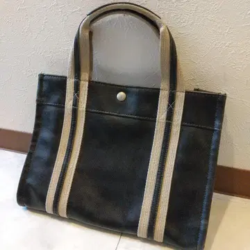 발리 올 레더 토트백 라인 미니 토트백 스트라이프