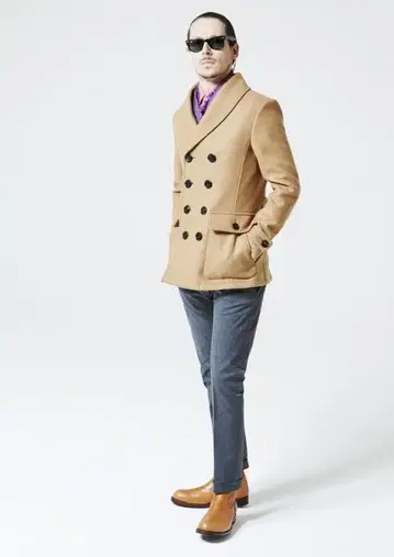 정가 11만 AKM 멜톤 울 숄카라 피코트 P코트 M