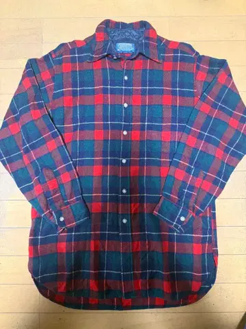 Pendleton 70s 울 셔츠 빨간색 아메카지