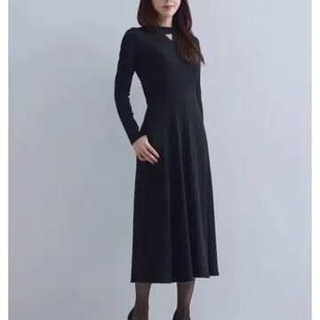 [ 새상품 ] OverE 키넥 리브컷 원피스 102 사이즈 블랙