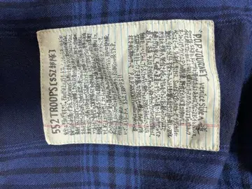 552 TROOPS 플란넬 셔츠 네이비/블루 체크