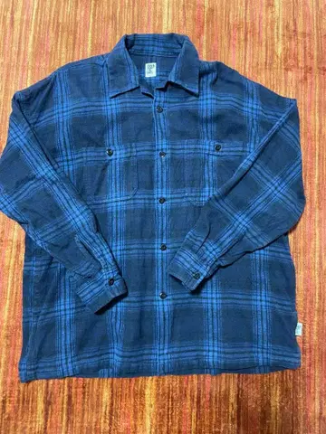 SSZ 552 TROOPS 플란넬 셔츠 네이비/블루 체크