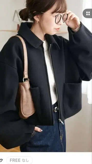 discoat 숏 기장 블루종