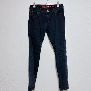 VISSI 블랙 스키니 데님 [ 29 M~L 상당 ] 블랙 빨간색