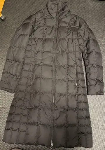 파타고니아 블랙 퀼팅 롱 코트