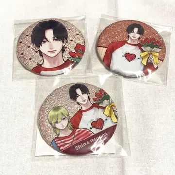 손끝의 엘레지 이츠오미 마음 글리터 캔뱃지 3개 세트